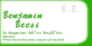 benjamin becsi business card